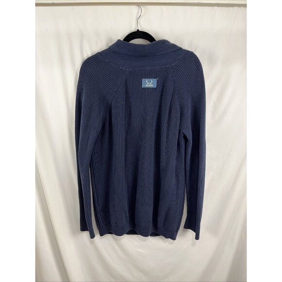 Levelwear Salute Sweater Mens Size M Cotton Cable Knit Preppy - Picture 8 of 13